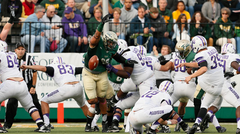 Claytor with the block